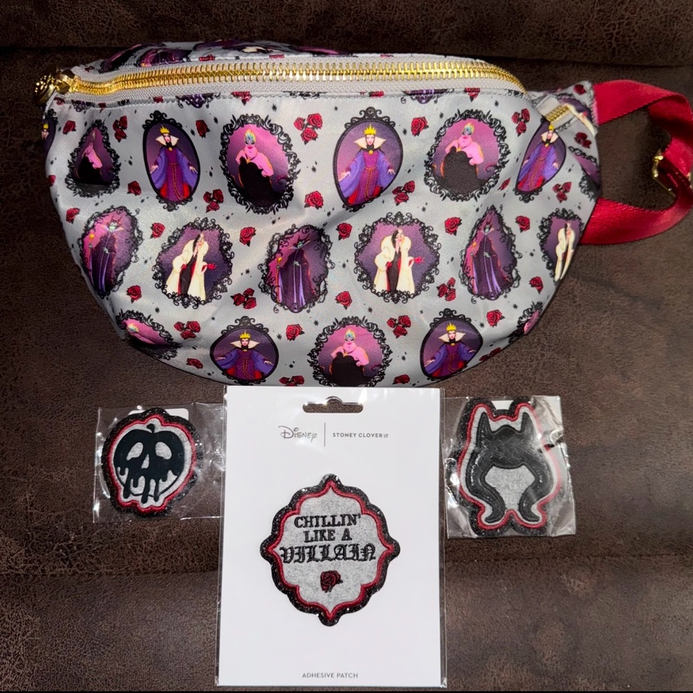 Stoney Clover Disney Villains Fanny Pack with Patches